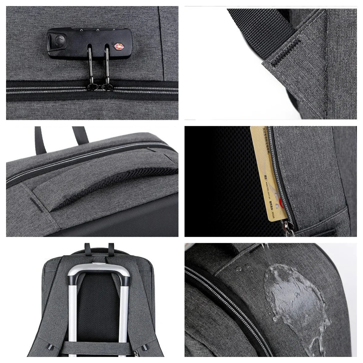 Men Multifunctional 15.6 Inch Laptop USB Anti-theft Business Notebook Travel Backpack School Bag For Male Female Women