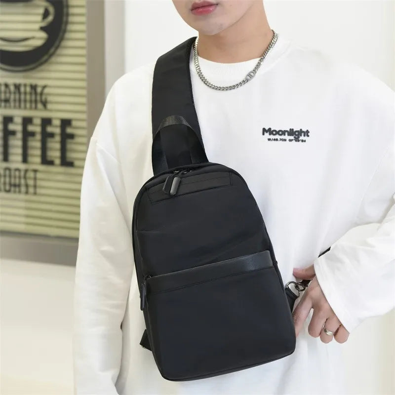 Men Multifunctional Chest Pack Large-capacity Outdoor Soft Oxford Travel Belt Purse Lightweight Design Chest Pack Shoulder Bags