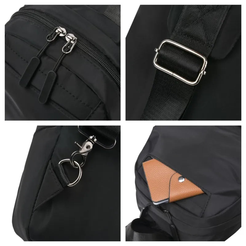 Men Multifunctional Chest Pack Large-capacity Outdoor Soft Oxford Travel Belt Purse Lightweight Design Chest Pack Shoulder Bags