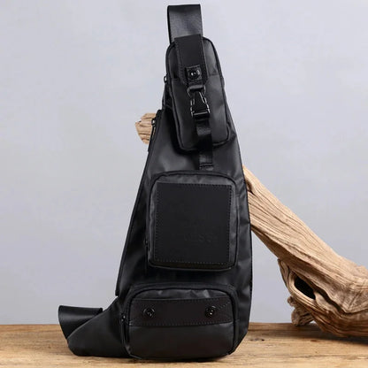 Men Nylon Backpack Rucksack Cross Body Bag Travel Male Military Waterproof Sling Messenger Chest Bags Knapsack
