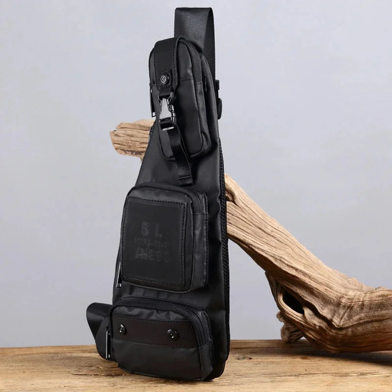 Men Nylon Backpack Rucksack Cross Body Bag Travel Male Military Waterproof Sling Messenger Chest Bags Knapsack