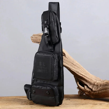 Men Nylon Backpack Rucksack Cross Body Bag Travel Male Military Waterproof Sling Messenger Chest Bags Knapsack