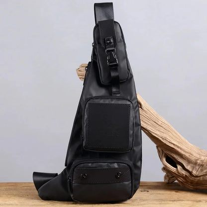 Men Nylon Backpack Rucksack Cross Body Bag Travel Male Military Waterproof Sling Messenger Chest Bags Knapsack