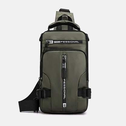 Men Nylon Backpack Rucksack Cross body Shoulder Bag with USB Charging Port Travel Male Knapsack Daypack Messenger Chest Bags New