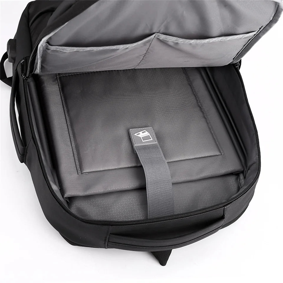 Men Nylon Backpacks Travel Shoulder Bag Rucksack For Teenager Men Pu Laptop Backpack Students School Backpack