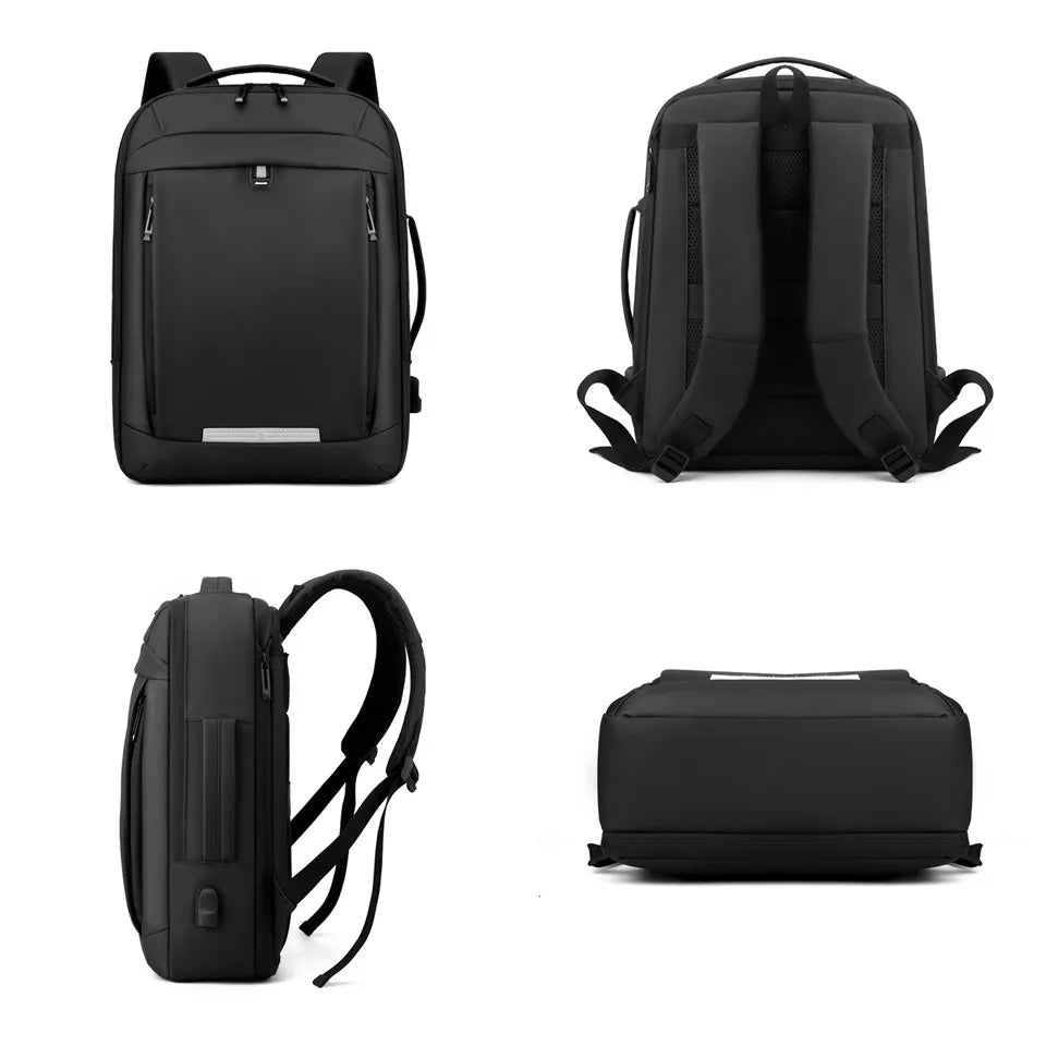 Men Nylon Backpacks Travel Shoulder Bag Rucksack For Teenager Men Pu Laptop Backpack Students School Backpack