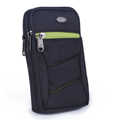 Men Nylon Cell Mobile Phone Case Cover Fanny Hook Bum Unisex Small Messenger Cross body Waist Pack Hip Belt Pouch Bag