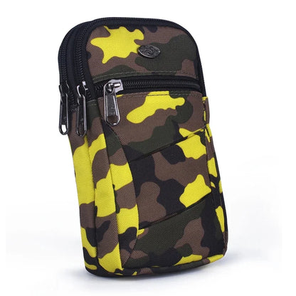 Men Nylon Cell Mobile Phone Case Cover Fanny Hook Bum Unisex Small Messenger Cross body Waist Pack Hip Belt Pouch Bag