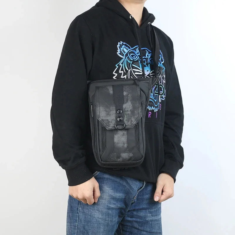 Men Nylon Fanny Leg Drop Bag Waterproof Motorcycle Rider Messenger Cross Body Male Thigh Hip Belt Bum Waist Pack Bags