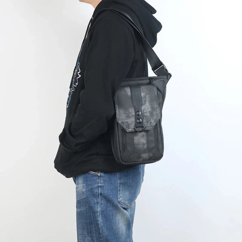 Men Nylon Fanny Leg Drop Bag Waterproof Motorcycle Rider Messenger Cross Body Male Thigh Hip Belt Bum Waist Pack Bags