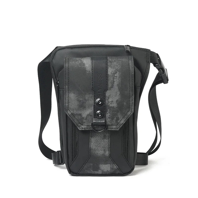 Men Nylon Fanny Leg Drop Bag Waterproof Motorcycle Rider Messenger Cross Body Male Thigh Hip Belt Bum Waist Pack Bags