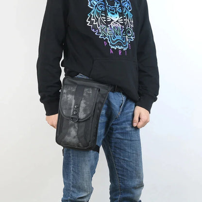 Men Nylon Fanny Leg Drop Hip Belt Bag Waterproof Motorcycle Rider Male Messenger Cross Body Bum Thigh Waist Pack Bags