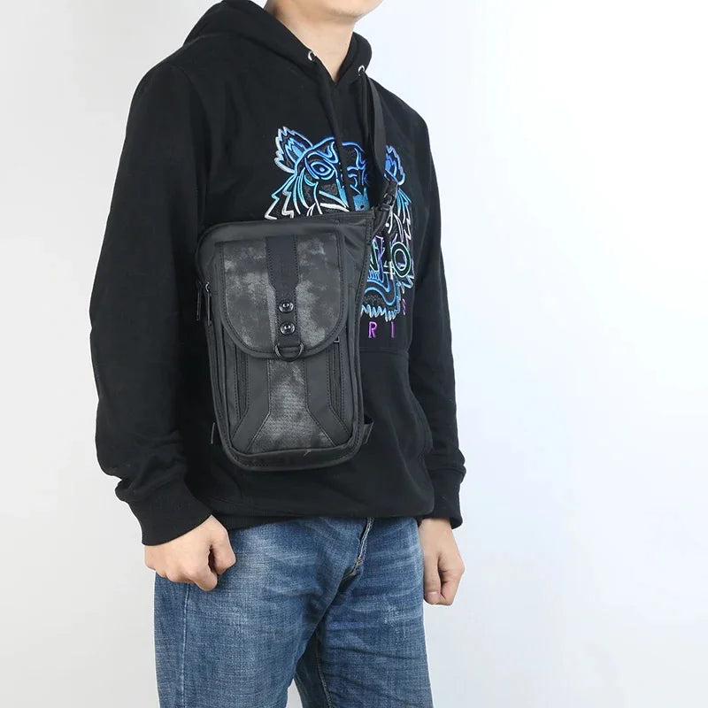 Men Nylon Fanny Leg Drop Hip Belt Bag Waterproof Motorcycle Rider Male Messenger Cross Body Bum Thigh Waist Pack Bags