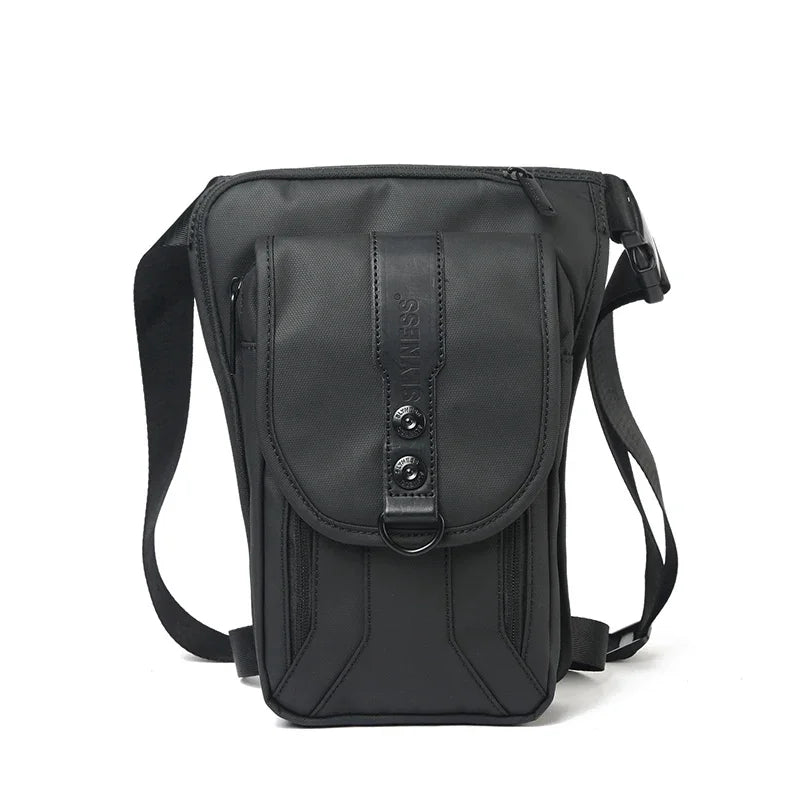 Men Nylon Fanny Leg Drop Hip Belt Bag Waterproof Motorcycle Rider Male Messenger Cross Body Bum Thigh Waist Pack Bags