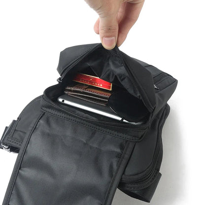 Men Nylon Fanny Leg Drop Hip Belt Bag Waterproof Motorcycle Rider Male Messenger Cross Body Bum Thigh Waist Pack Bags
