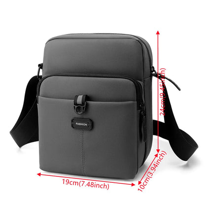 Men Nylon Handbags Messenger Bag Washed Tote Lightweight Waterproof Shoulder Bags Fashion Zipper Crossbody Bag