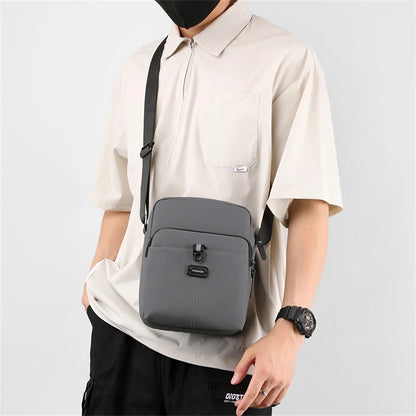 Men Nylon Handbags Messenger Bag Washed Tote Lightweight Waterproof Shoulder Bags Fashion Zipper Crossbody Bag