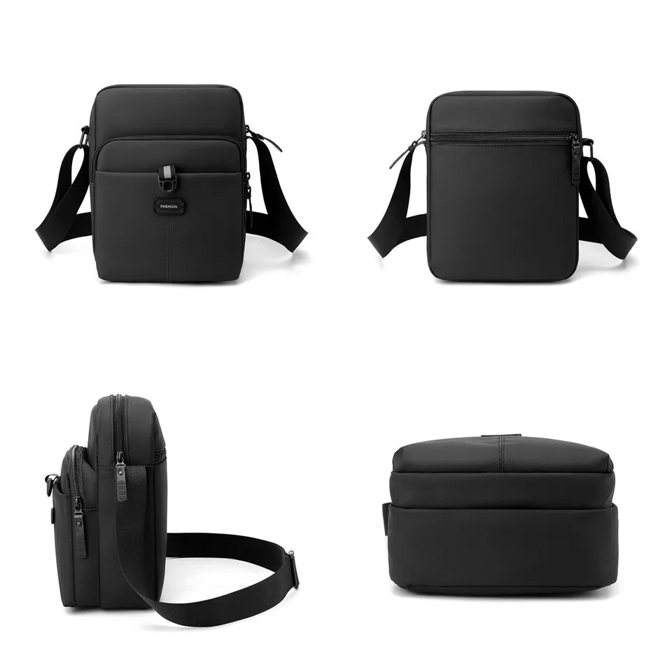 Men Nylon Handbags Messenger Bag Washed Tote Lightweight Waterproof Shoulder Bags Fashion Zipper Crossbody Bag