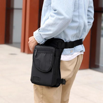 Men Nylon Leg Bag Drop Belt Hip Messenger Shoulder Bags Casual Travel Motorcycle Assault High Quality Thigh Waist Fanny Pack