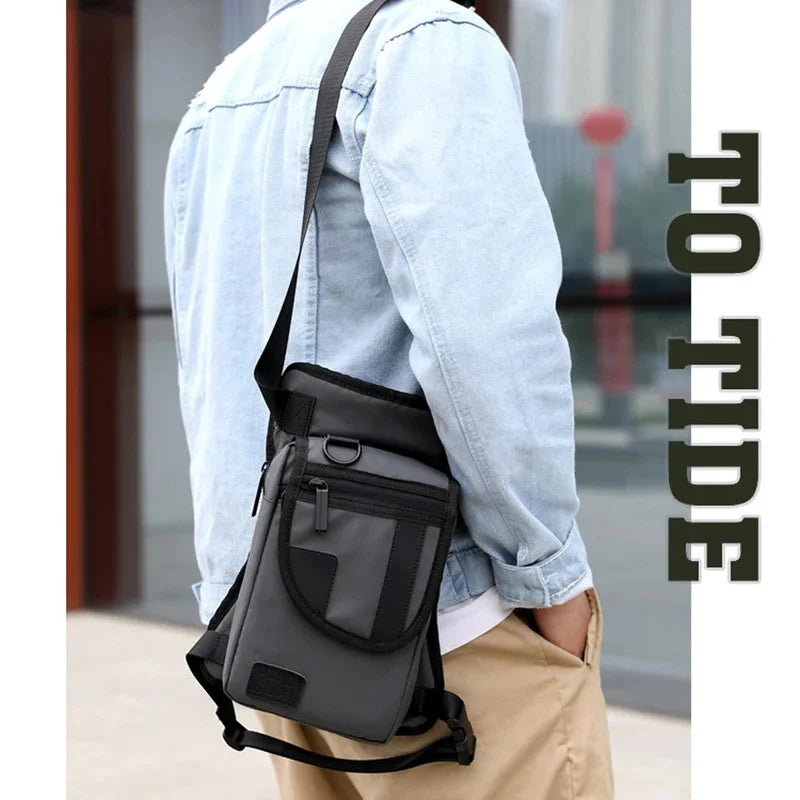 Men Nylon Leg Bag Drop Belt Hip Messenger Shoulder Bags Casual Travel Motorcycle Assault High Quality Thigh Waist Fanny Pack