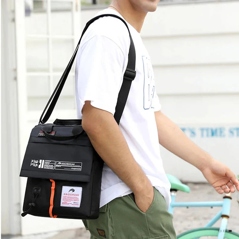 Men Nylon Messenger Cross Body Top Handle Tote Bags Travel Fashion Casual Male Military Shoulder Handbag