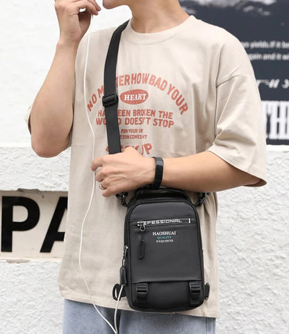 Men Nylon Rucksack Knapsack Messenger Chest Bags Waterproof Travel Military Male Handbag Sling Cross body Daypack Backpack Bag