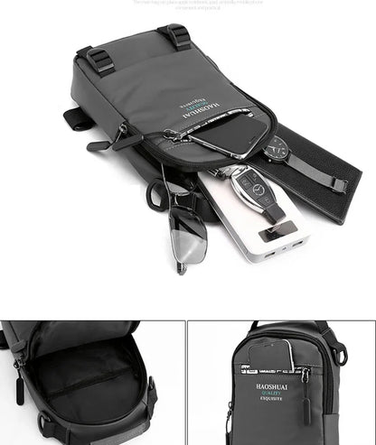 Men Nylon Rucksack Knapsack Messenger Chest Bags Waterproof Travel Military Male Handbag Sling Cross body Daypack Backpack Bag