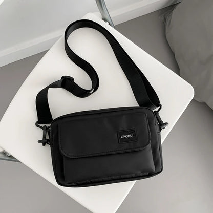 Men Nylon Street Fashion Trend Crossbody Bags Small-capacity Small Square Bag Man Light Casual Versatile Simplicity Shoulder Bag
