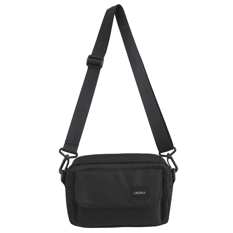 Men Nylon Street Fashion Trend Crossbody Bags Small-capacity Small Square Bag Man Light Casual Versatile Simplicity Shoulder Bag