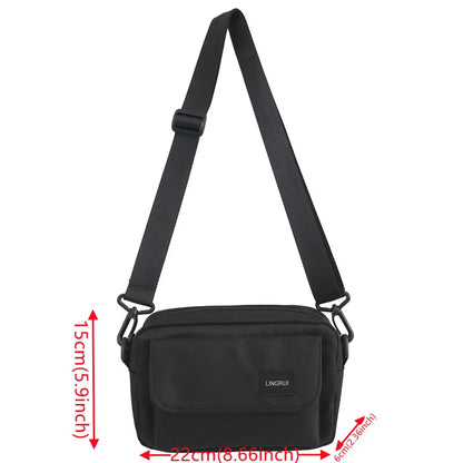 Men Nylon Street Fashion Trend Crossbody Bags Small-capacity Small Square Bag Man Light Casual Versatile Simplicity Shoulder Bag