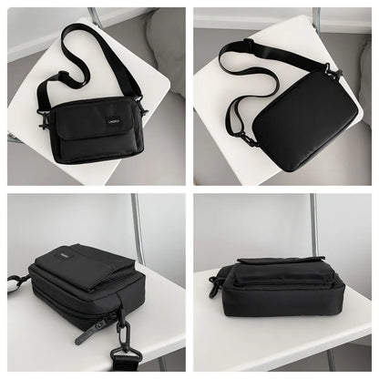 Men Nylon Street Fashion Trend Crossbody Bags Small-capacity Small Square Bag Man Light Casual Versatile Simplicity Shoulder Bag