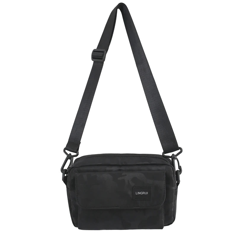 Men Nylon Street Fashion Trend Crossbody Bags Small-capacity Small Square Bag Man Light Casual Versatile Simplicity Shoulder Bag