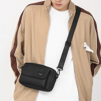 Men Nylon Street Fashion Trend Crossbody Bags Small-capacity Small Square Bag Man Light Casual Versatile Simplicity Shoulder Bag