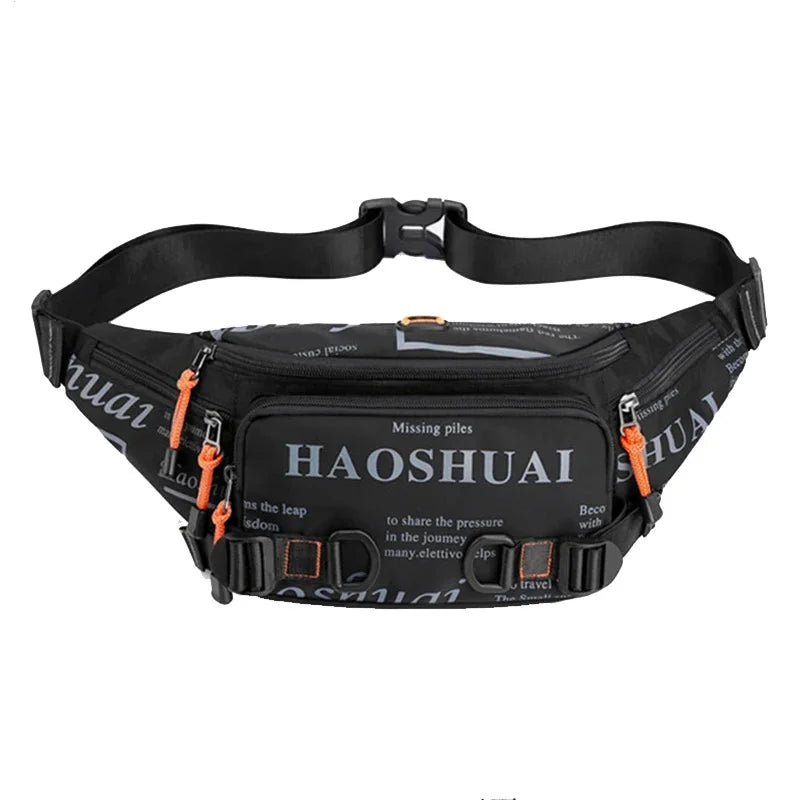 Men Nylon Waist Belt Bag Running Waterproof Multi-purpose Travel Male Sling Chest Fanny Pack Bum Hip Bags