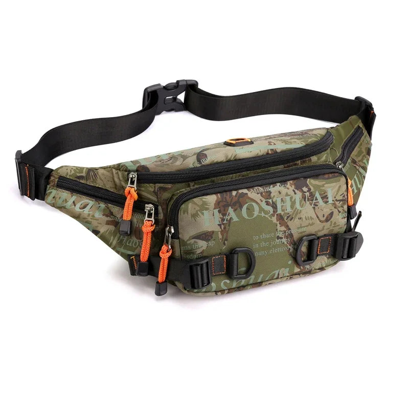 Men Nylon Waist Belt Bag Running Waterproof Multi-purpose Travel Male Sling Chest Fanny Pack Bum Hip Bags