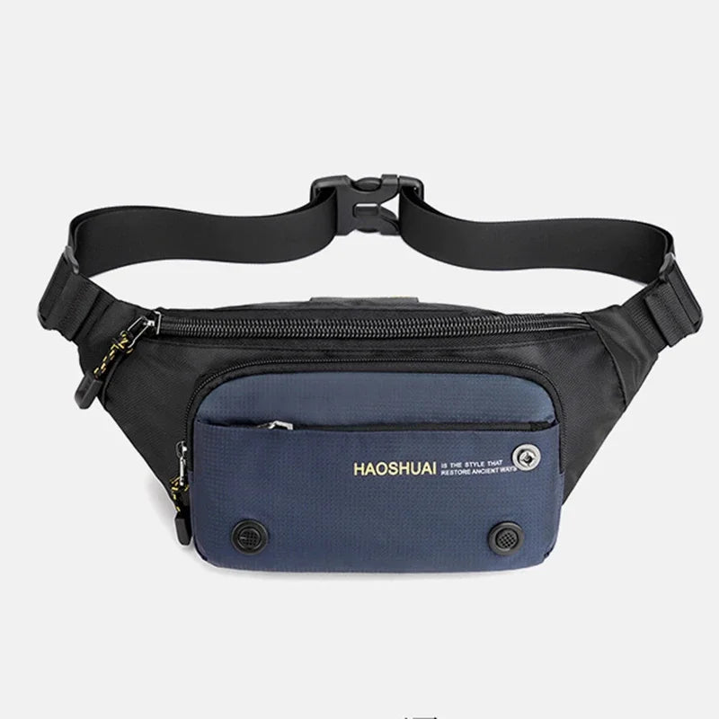 Men Nylon Waist Fanny Hip Sling Chest Pack Bag Waterproof Multi-purpose Travel Male Cross body Messenger Bum Belt Bags New