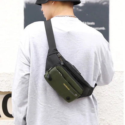 Men Nylon Waist Fanny Hip Sling Chest Pack Bag Waterproof Multi-purpose Travel Male Cross body Messenger Bum Belt Bags New