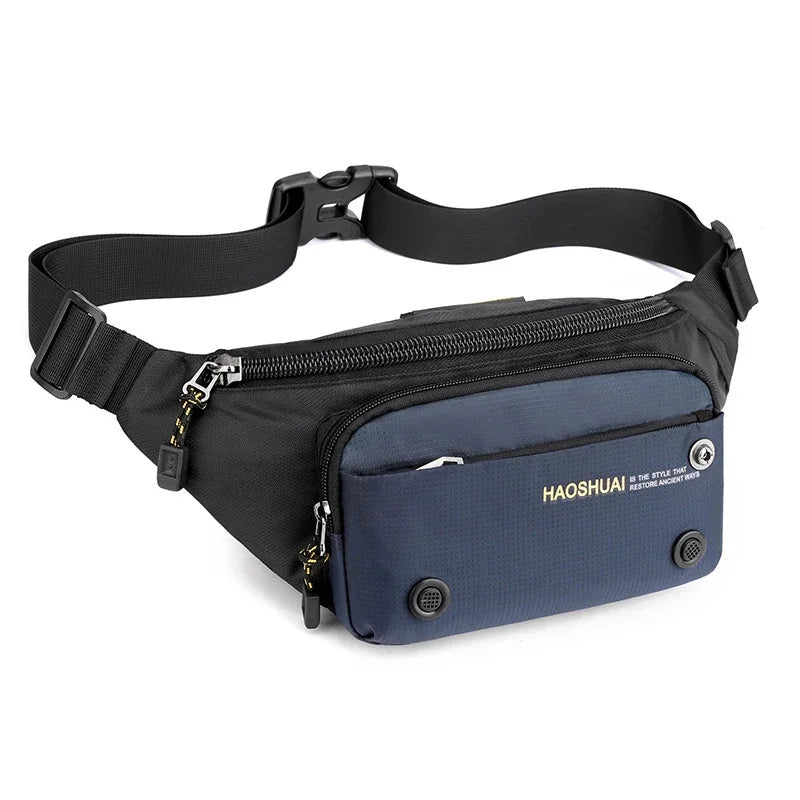Men Nylon Waist Fanny Hip Sling Chest Pack Bag Waterproof Multi-purpose Travel Male Cross body Messenger Bum Belt Bags New