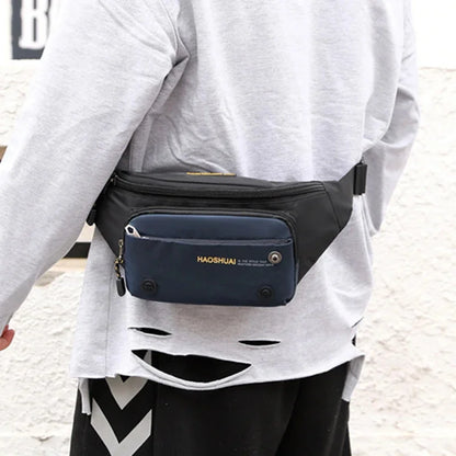 Men Nylon Waist Fanny Hip Sling Chest Pack Bag Waterproof Multi-purpose Travel Male Cross body Messenger Bum Belt Bags New