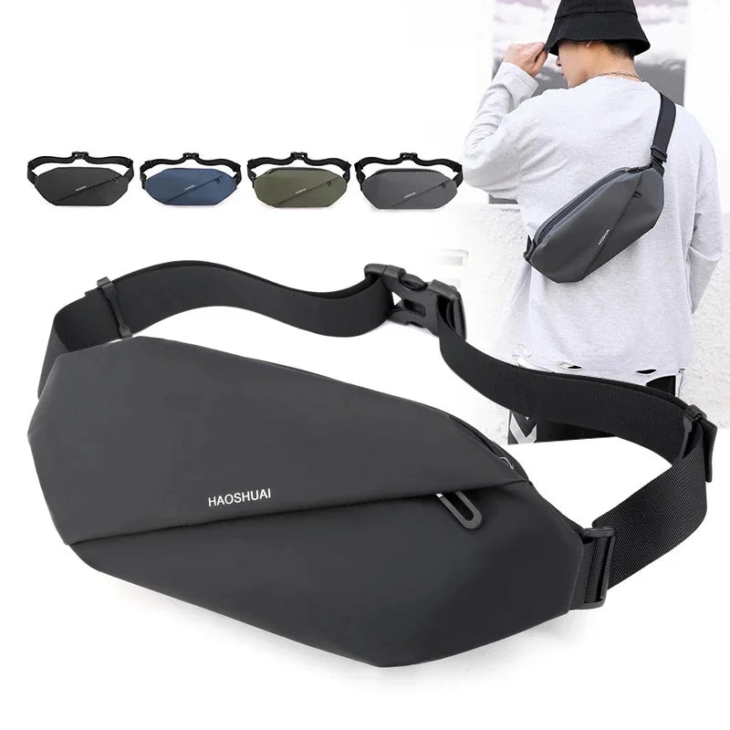 Men Nylon Waist Fanny Running Bags Sports Reflective Travel Military Male Single Messenger Chest Pack Bum Hip Belt Bag