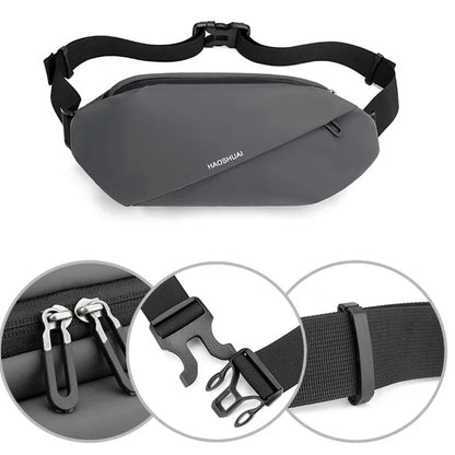 Men Nylon Waist Fanny Running Bags Sports Reflective Travel Military Male Single Messenger Chest Pack Bum Hip Belt Bag