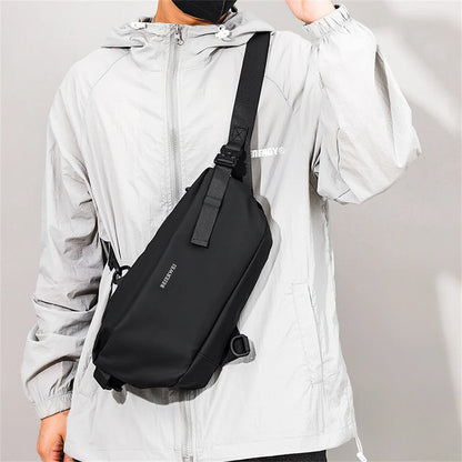 Men Nylon Waist Pack Belly Purse Waist Bag For Men Zipper Pocket Fashion Travel Sling Bags Crossbody Bag