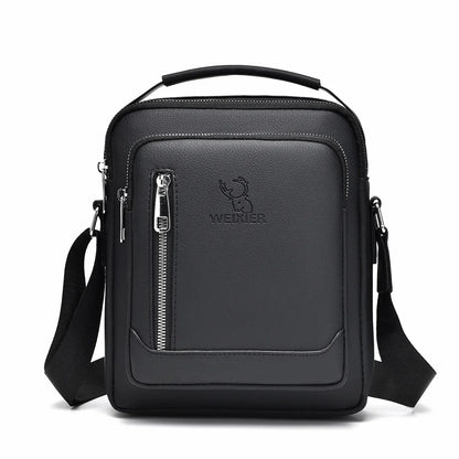 Men One Shoulder Cross body Bag Fashion Simple Casual Retro PU Leather Male Sling Messenger Bags