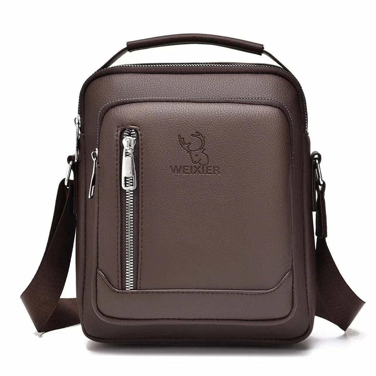 Men One Shoulder Cross body Bag Fashion Simple Casual Retro PU Leather Male Sling Messenger Bags