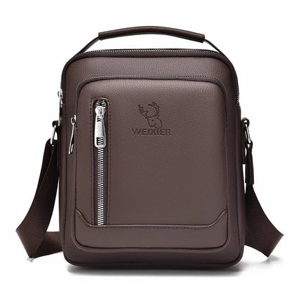 Men One Shoulder Cross body Bag Fashion Simple Casual Retro PU Leather Male Sling Messenger Bags