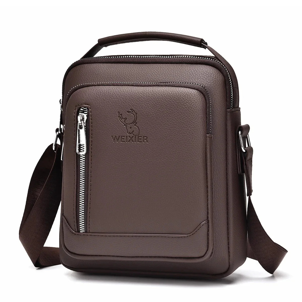 Men One Shoulder Cross body Bag Fashion Simple Casual Retro PU Leather Male Sling Messenger Bags