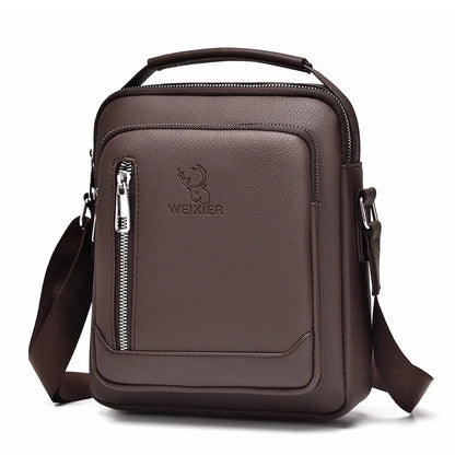 Men One Shoulder Cross body Bag Fashion Simple Casual Retro PU Leather Male Sling Messenger Bags