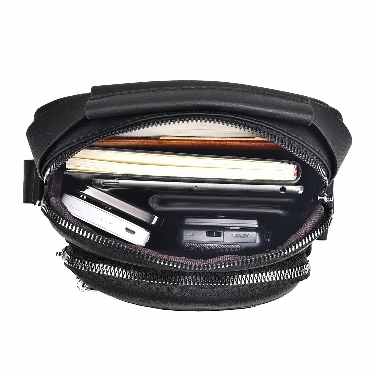 Men One Shoulder Cross body Bag Fashion Simple Casual Retro PU Leather Male Sling Messenger Bags