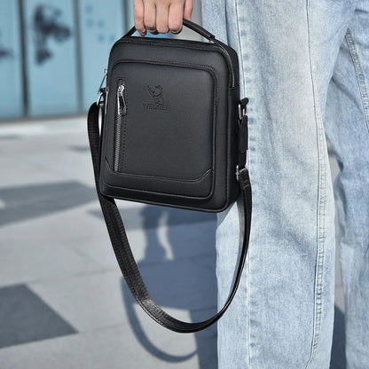 Men One Shoulder Cross body Bag Fashion Simple Casual Retro PU Leather Male Sling Messenger Bags
