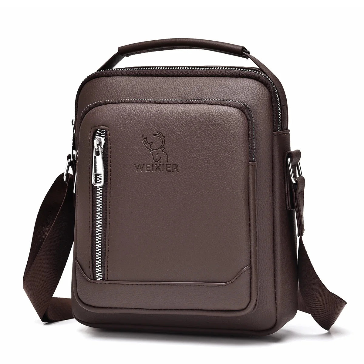 Men One Shoulder Cross body Bag Pouch Fashion Simple Casual Retro PU Leather Male Messenger Crossbody Bags